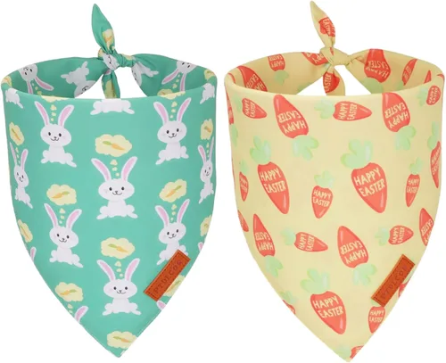 Miniatura 21 de PTDECOR Bandana de Halloween para perro, bufanda reversible para mascotas, varios tamaños, pañuelos triangulares de Halloween para perros pequeños