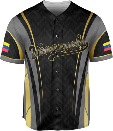 Miniatura 3 de Camiseta de béisbol personalizada de Venezuela para hombres, camiseta de béisbol personalizada de Venezuela, camiseta de fútbol de Venezuela