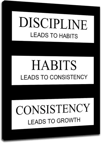 Miniatura 39 de Motivational Wall Art 1% Better Every Day Quote Framed Canvas Poster Inspirational Wall Decor for Office Gym Study Room Small Size Growth Mindset