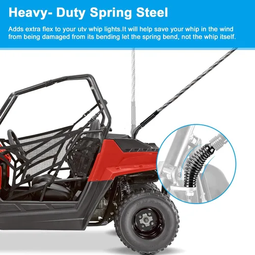 Miniatura 3 de 1 pieza de luces de látigo con base de resorte, base de resorte de látigo LED de liberación rápida para ATV, resorte de látigo de ATV para UTV, ATV