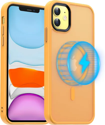 Miniatura 12 de Meifigno Funda magnética para iPhone 11, [protección de grado militar y compatible con Magsafe], policarbonato mate translúcido con teclas