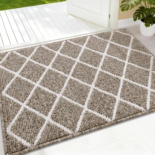 Miniatura 45 de Finchitty Alfombra para Puerta Interior, Resistente a la Suciedad y Absorbente, de Perfil Bajo, Antideslizante, Lavable, Alfombras de Piso