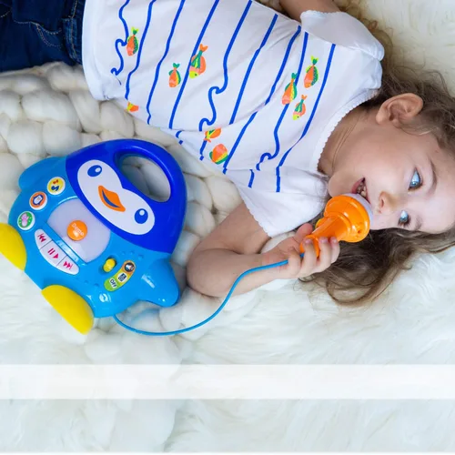 Miniatura 5 de Máquina de karaoke para niños pequeños: divertidos juguetes musicales para niños pequeños de 1 a 3 y 3 a 5 años Máquina de karaoke ideal
