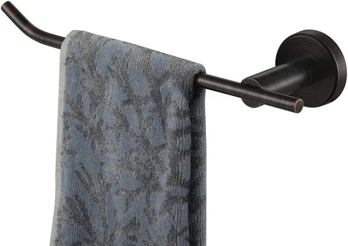 Miniatura 16 de JQK Toallero de mano negro, anillo de toalla de acero inoxidable para baño, soporte para collar de 9 pulgadas, soporte de pared negro mate, mano