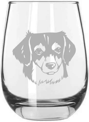 Miniatura 319 de Sakhalin Husky Dog - Copa de vino grabada personalizada de 15.25 onzas sin tallo