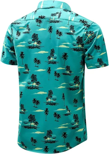 Miniatura 3 de ENVMENST Hawaiian Shirt for Men Short Sleeve Beach Printed Summer Button Down Aloha Shirt(S-3XL)