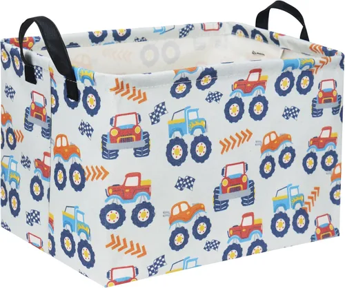 Miniatura 44 de Cesta rectangular de almacenamiento para niños, cesta de almacenamiento para bebés con asas para la cocina del hogar, lindo organizador de juguetes