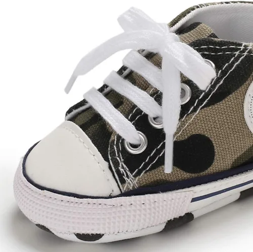 Miniatura 24 de KIDSUN zapatos deportivos altos hasta el tobillo para bebés, niños y niñas con suela antideslizante, suaves, para recién nacidos, zapatos