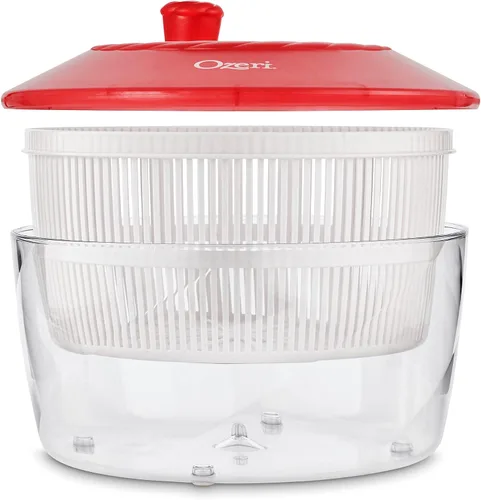 Miniatura 3 de Ozeri Molinillo de ensalada Fresca hecho en Italia y tazón para servir, sin BPA Rojo
