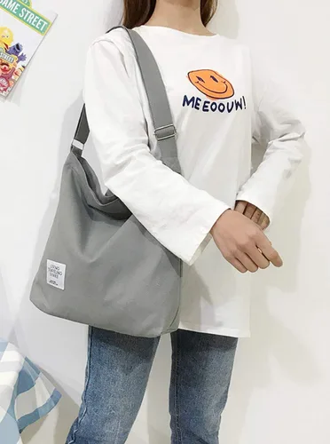 Miniatura 88 de Covelin - Bolsa de hombro informal de lona para mujer, estilo bohemio y retro, bolsa de mano, bolso cruzado, tamaño grande