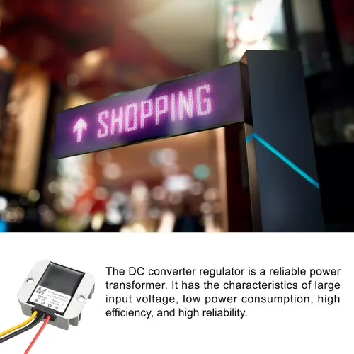 Miniatura 3 de Regulador convertidor de CC a CC, transformador de conversión impermeable, [para camiones y automóviles] - CC 12V/24V (9V - 35V) a DC 6V 10A 6V 10A