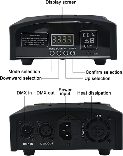 Miniatura 6 de Cabeza móvil 120 W 8 Gobo Iluminación de escenario RGBW LED DJ DMX Beam Bar Disco Party Light para Fiesta Boda Cumpleaños Navidad Vacaciones