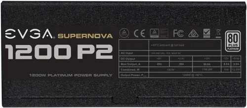 Miniatura 6 de EVGA Supernova 1200 P2 80+ Platinum, 1200W Modo ECO Totalmente Modular NVIDIA SLI y Crossfire Ready, 10 años de garantía, Fuente de alimentación