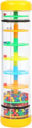 Rainmaker - Mini palo de lluvia de 8 pulgadas para bebés, tubo de sonajero, palo de lluvia, agitador de música, instrumento auditivo sensorial,