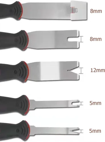 Miniatura 7 de Kit de herramientas de extracción de molduras y extractor de panel de puerta, juego de herramientas de palanca de metal, kit de removedor de clip