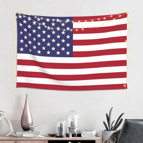 Miniatura 2 de JUHIOPOI Tapiz de la bandera de Estados Unidos, decoración de pared, pancarta colgante de arte para dormitorio, sala de estar, decoración del hogar