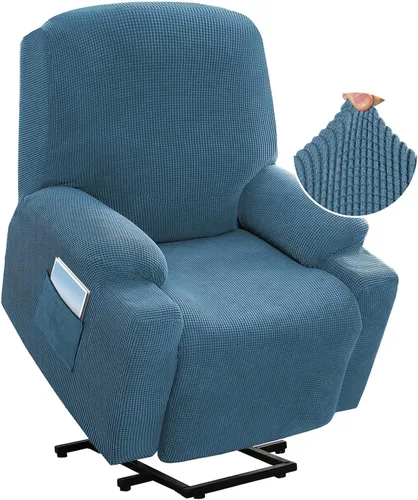 Miniatura 8 de H.VERSAILTEX Funda elástica para sillón reclinable, funda para silla reclinable de elevación eléctrica, ajustable estándar con bolsillo lateral