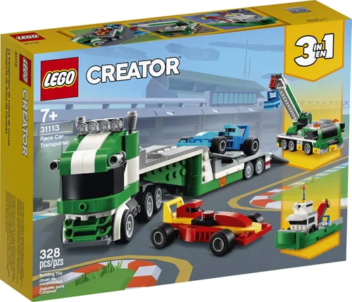 Miniatura 4 de LEGO Creator 31113 - Kit de construcción 3 en 1 para transportador de autos de carreras, es un gran regalo para niños que aman los juguetes