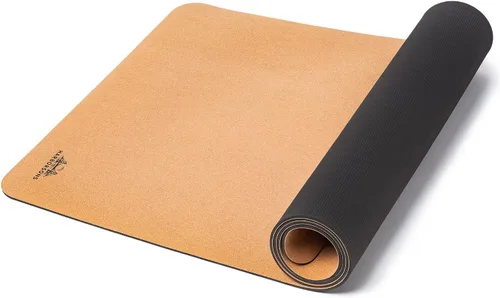 Tapete de yoga de corcho de lujo, tapete de yoga caliente de 0.197 in con correa de transporte, esterilla de yoga Bikram, las mejores esterillas de