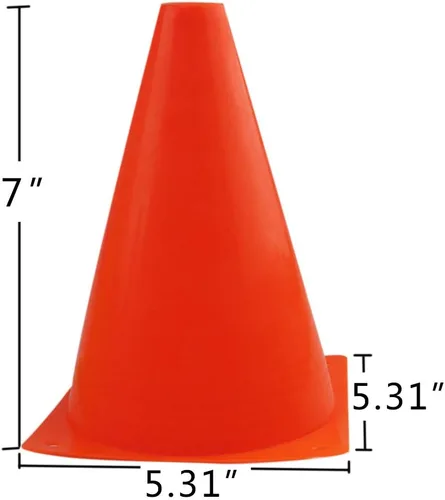Miniatura 2 de Mirepty Conos de Tráfico de Plástico de 7 Pulgadas Marcador de Agilidad para Entrenamiento Deportivo para Fútbol, Patinaje, Fútbol Americano