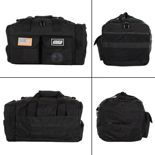 Miniatura 7 de Serious Steel Fitness Bolsa de gimnasio de nailon 1000D resistente (Mid BUD - Negro)