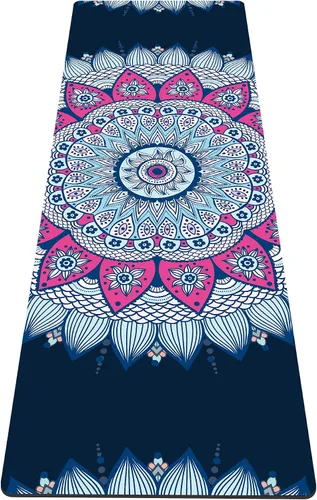 nuveti Alfombrilla de yoga con estampado extra grueso de elastómero termoplástico antideslizante con bolsa de transporte, 72 x 24 pulgadas, extra