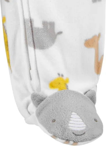 Miniatura 5 de Simple Joys by Carter's Paquete de 2 pijamas de forro polar con pies para bebés varones, para dormir y jugar, pijamas para bebés y niños pequeños