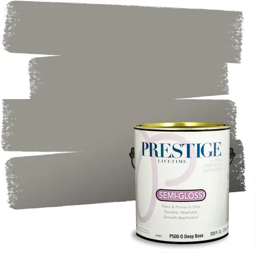 Miniatura 92 de PRESTIGE Paints - Pintura interior e imprimación en uno, 1 galón, cáscara de huevo, pimienta envejecida