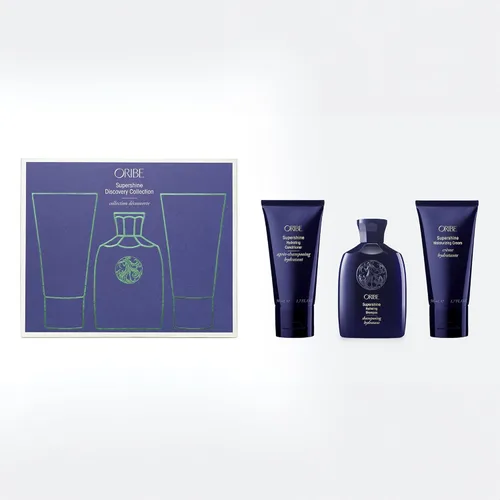 Oribe Supershine Discovery Travel Set - Hidrata el cabello seco, añade brillo y suaviza el encrespamiento, para todo tipo de cabello, champú