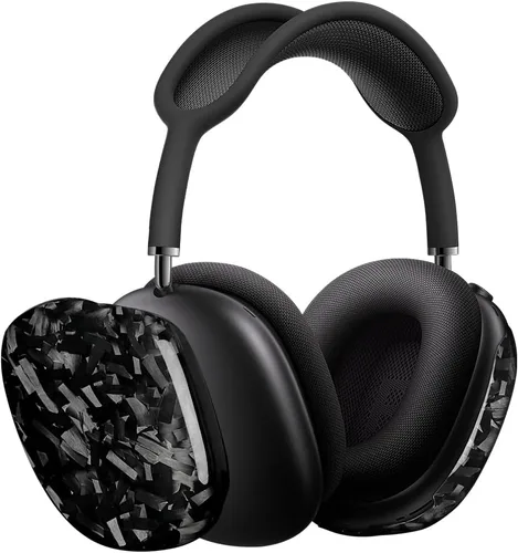 MONOCARBON Funda de fibra de carbono real para Airpods Max (2024 y 2020), cubierta dura protectora de grado militar para auriculares Apple Airpods
