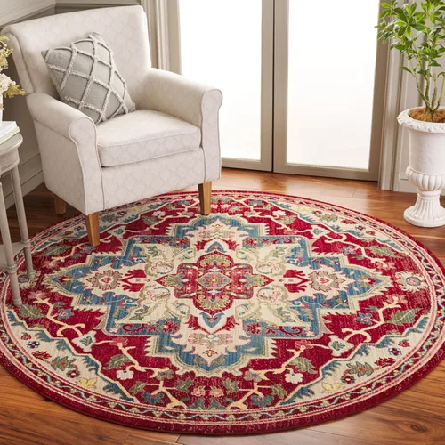 Miniatura 14 de SAFAVIEH Kashan Collection - Alfombra de área de 2 x 3 pies, color rojo y beige, diseño oriental tradicional, no desprende pelusa y de fácil