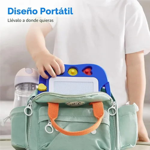 Miniatura 7 de SGILE Pizarra magnética para dibujar para niños, juguetes para niños pequeños de 1, 2 y 3 años – 9.8×7.1 pulgadas, pizarra para garabatear, grabar