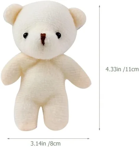 Miniatura 6 de Paquete de 12 mini colgantes de oso adorables osos pequeños para llaveros, mochilas, bolsos, manualidades, figuras de oso ligeras y portátiles