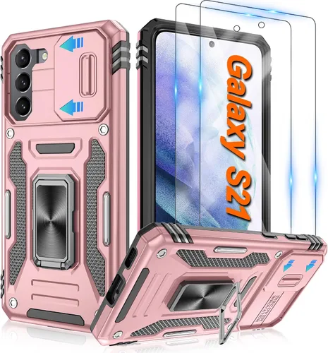 Miniatura 89 de Atump Funda para Motorola Moto G Play 2024 (4G) con [paquete de 2] protector de pantalla HD y cubierta para cámara deslizante, soporte de anillo