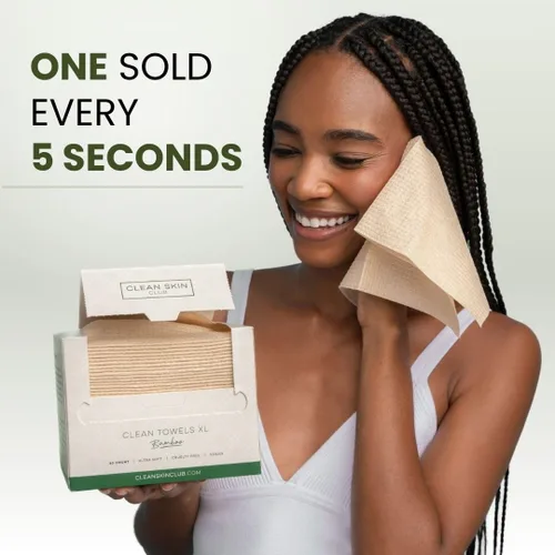 Miniatura 9 de Clean Skin Club Bamboo Viscose Clean Towels XL 100% USDA Toalla facial a base de biológicas USDA, toalla facial desechable, toallitas secas