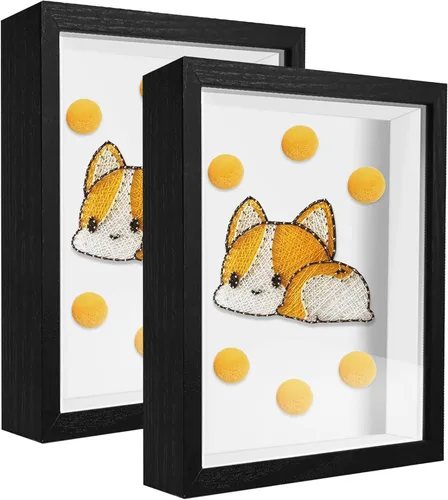 Miniatura 42 de Caja expositora de 8 x 8 pulgadas con calcomanías de letras, vitrina para recuerdos, artículos de bebé, recuerdos de boda, manualidades, boletos