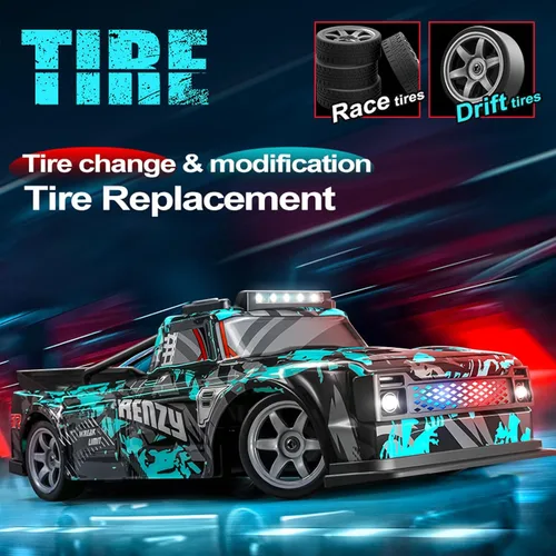 Miniatura 3 de Coche de deriva a control remoto, escala 1:16, vehículo de control remoto para deriva y carrera, 2.4 GHz 4WD de alta velocidad 20+KM/H con luces