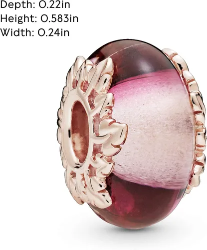 Miniatura 5 de PANDORA Joyería de cristal de Murano y hojas de rosa Metal Vidrio no aplica
