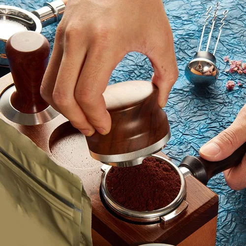 Miniatura 5 de Coffee Products - Portafiltro de café de aluminio de 2.283 in, aleación de 2 orejas, mango de portafiltro sin fondo con pantalla de filtro de una