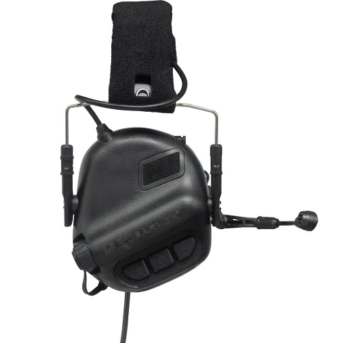 EARMOR Auriculares tácticos M32 para caza y disparo con micrófono, amplificación de sonido, chaqueta Nato TP120, color negro Oscuro