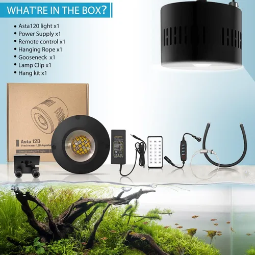 Miniatura 7 de Lominie - Luz LED para acuario de espectro completo, luz de tanque de peces de agua dulce y agua salada para coral, arrecife, tanque de nano acuario