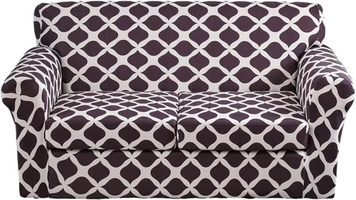 Miniatura 12 de Fundas elásticas para sofá de 1/2/3 cojines, funda estampada con fundas de cojín de asiento separadas, fundas de sofá lavables, protector de muebles