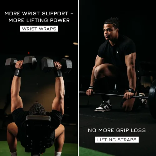 Miniatura 3 de Correas de gimnasio Breaking Limits Correas de levantamiento de peso para muñecas Paquete – Correas de levantamiento para entrenamiento
