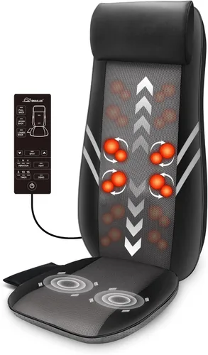 Miniatura 9 de Snailax - Masajeador de espalda con calor, regalos para hombres, mujeres, silla de masaje eléctrica de tejido profundo para todo el cuerpo