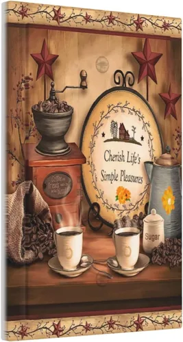 Miniatura 147 de Farmhouse Coffee Primitive Coffee Bean Kitchen 3 Gang Triple Interruptor de Luz de Palanca Cubierta de Placa de Pared Placa Frontal Eléctrica Café