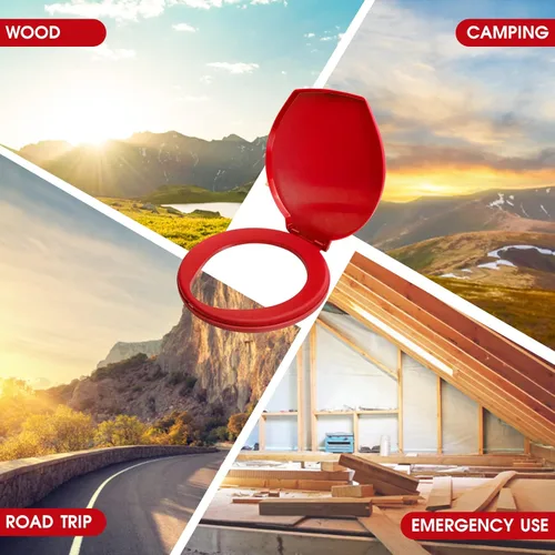 Miniatura 5 de Asiento de inodoro portátil para cubo de 5 galones de emergencia al aire libre, camping, a presión, funda de inodoro para adultos y niños