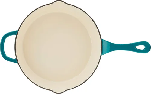 Miniatura 7 de Crock-Pot Artisan - Cacerola de hierro fundido esmaltado estilo horno holandés, 7 cuartos, diseño ovalado, color verde azulado degradado & Crock Pot