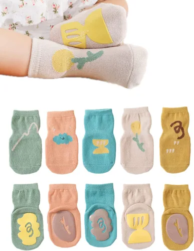 Calcetines antideslizantes de algodón para bebé, niña, niño, recién nacido, antideslizantes, de algodón, para cama elástica