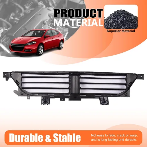 Miniatura 3 de JX RACING - Obturador de rejilla activa sin motor compatible con Dodge Dart 2013, 2014, 2015, 2016, persiana delantera superior para radiador
