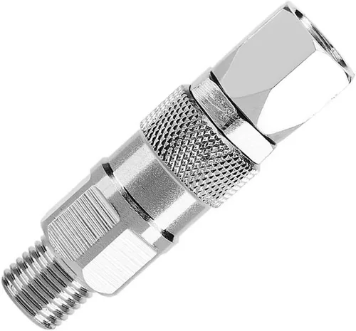 Junta giratoria de 1/4 de pulgada y 360 grados de rotación de acero inoxidable sin aire, manguera de pistola de pulverización de alta presión,